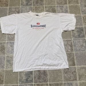 BUM Equipment Men’s White Crewneck Logo T-Shirt